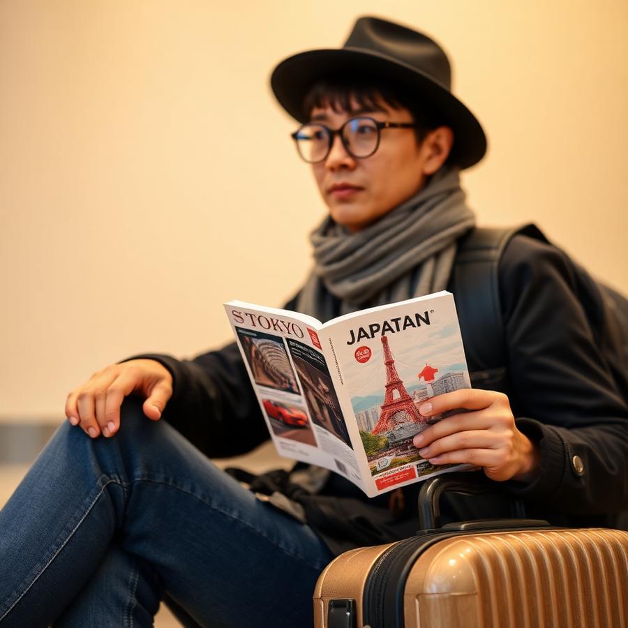 International traveler in Japan